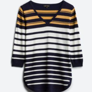 LETY & ME Dallin Striped 3Q Sleeve Pullover M